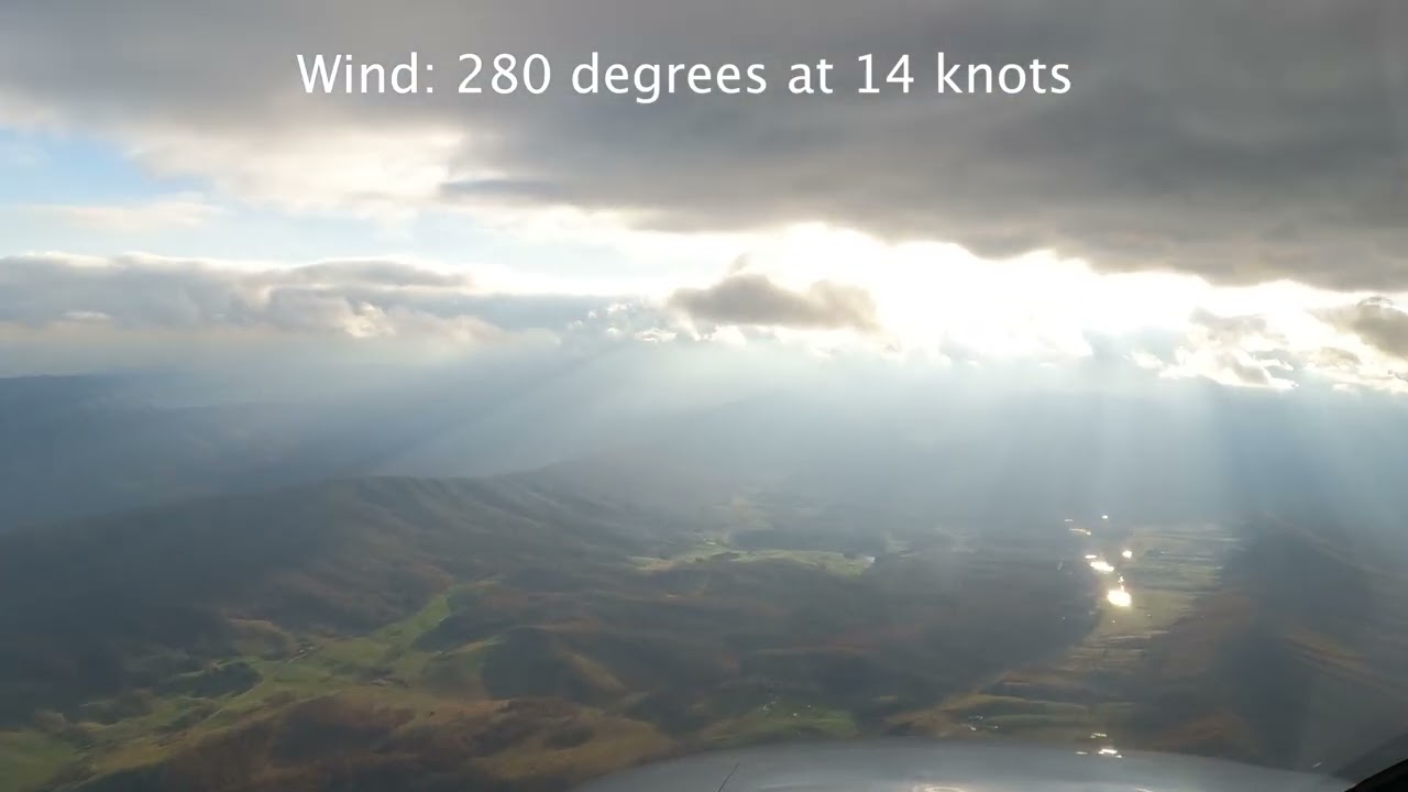 Mountainous Descent and Landing at Blacksburg, VA.