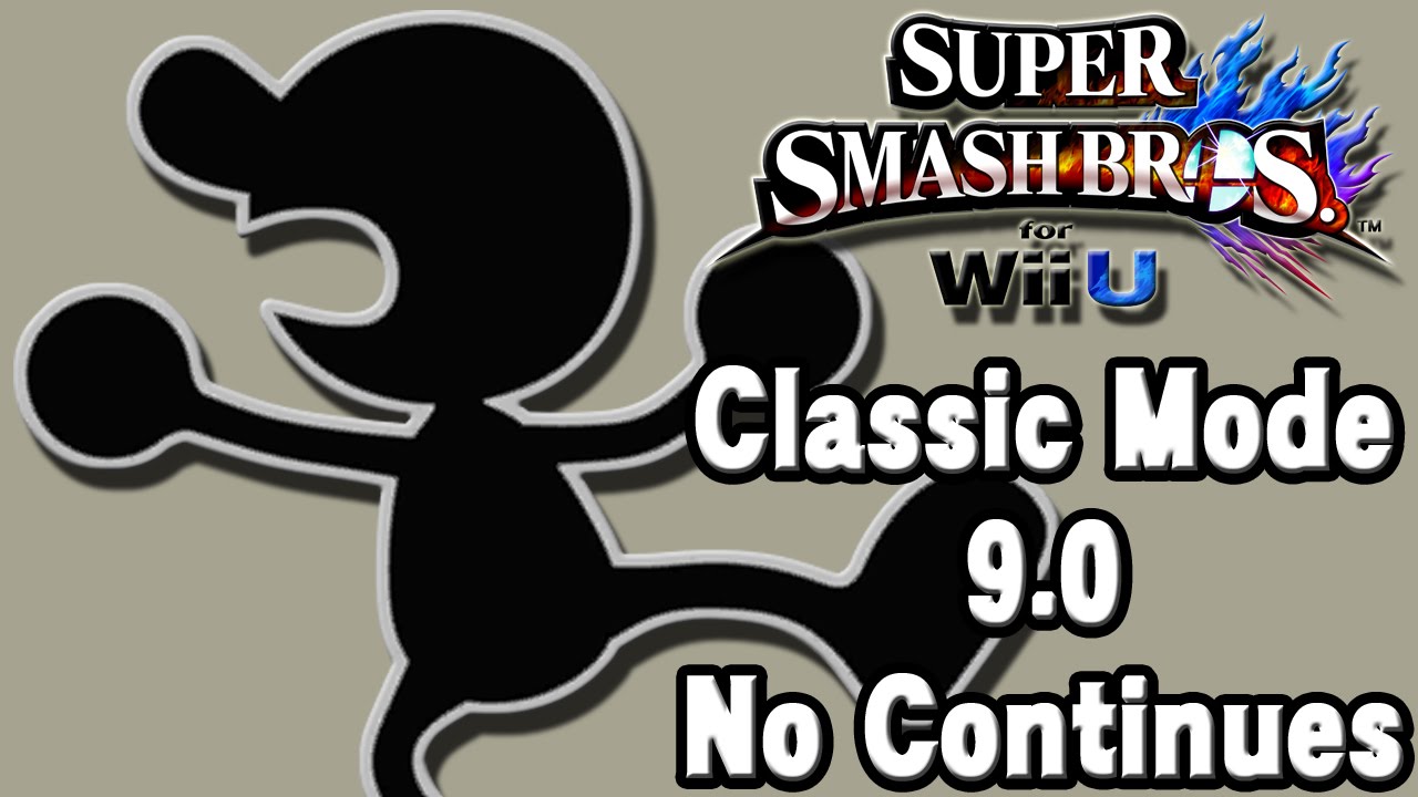 Super Smash Bros. For Wii U (Classic Mode 9.0 No Continues | Mr. Game & Watch) 60fps