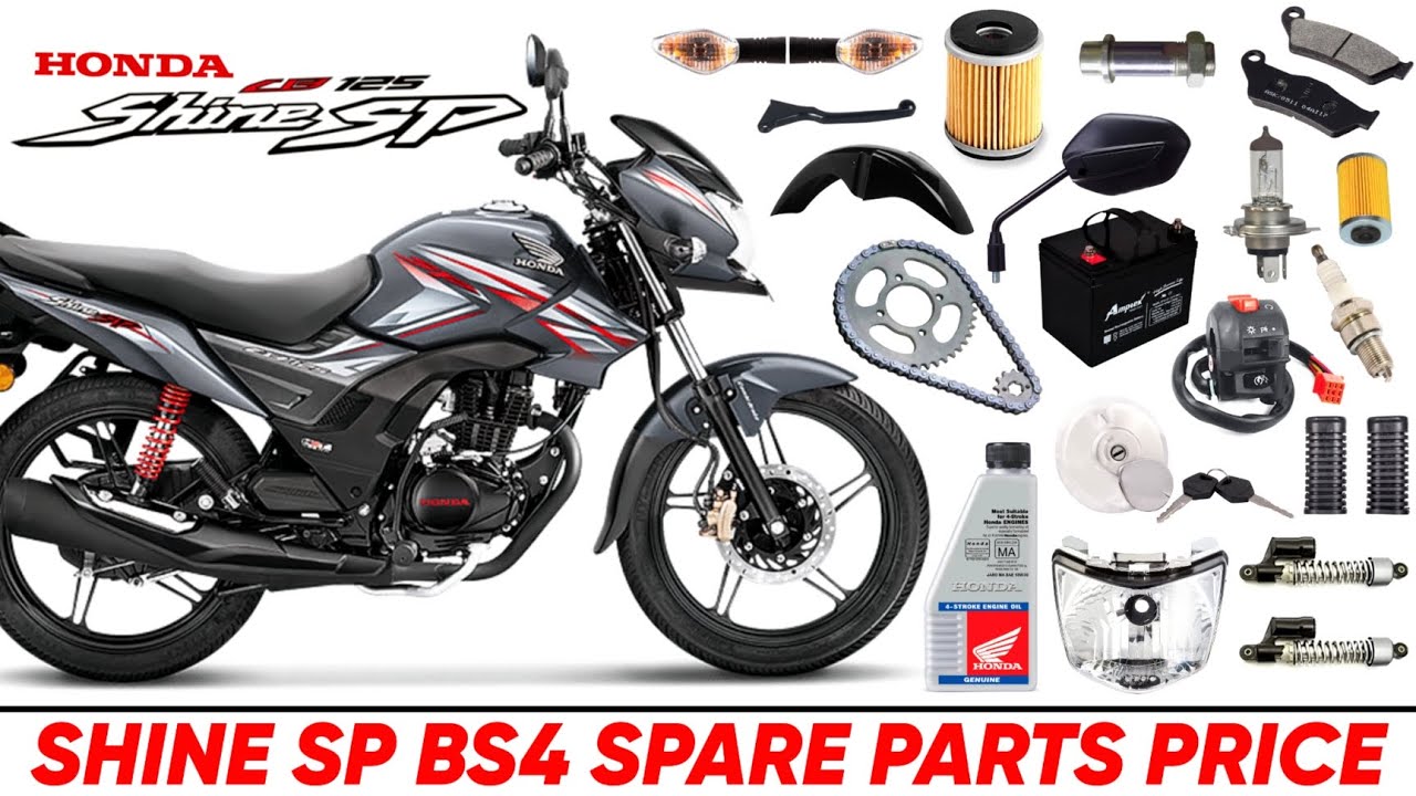 SPARE PARTS PRICES 2023 : HONDA SHINE SP 125 (BS4)