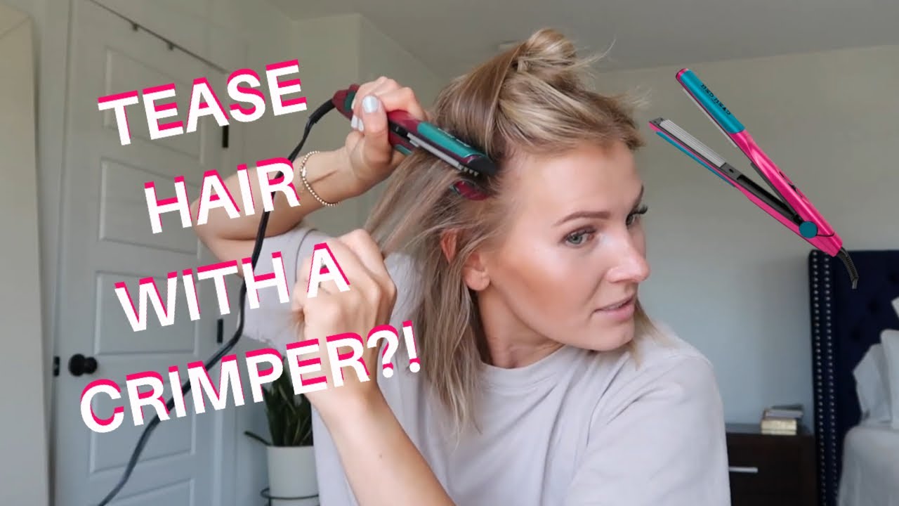 TEASING HAIR WITH A CRIMPER ?!
