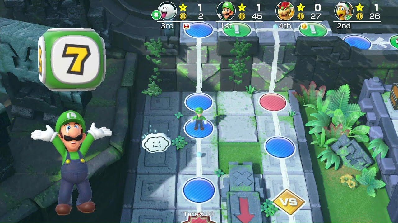 Super Mario Party - Mario Party - #74: Whomp's Domino Ruins - Luigi, Bowser, Boo, Hammer Bro