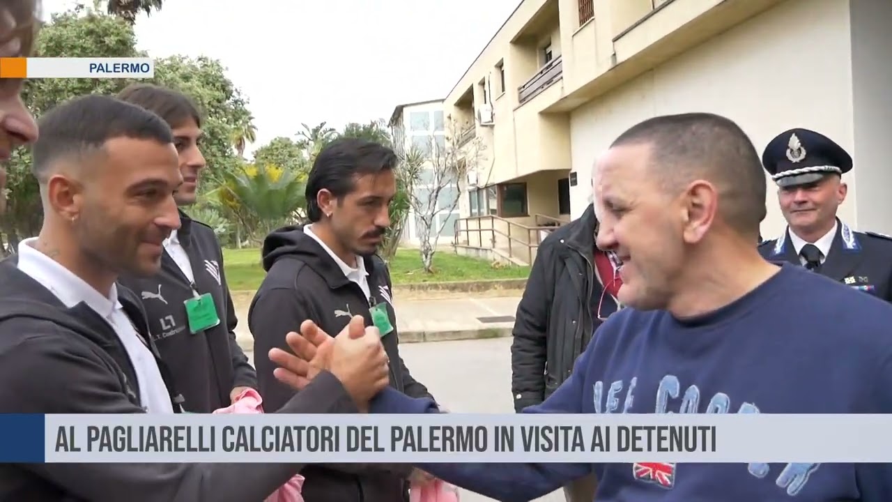Palermo. Giocatori rosanero in vista ai detenuti del Pagliarelli
