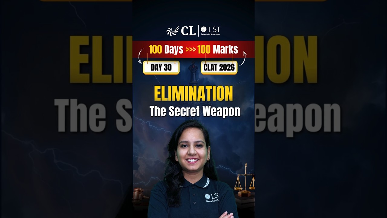 CLAT 2026 Strategy: How to Eliminate Options & Boost Accuracy | CL-LST #shorts #clat2026