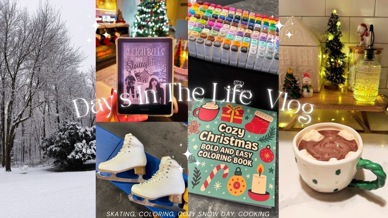 ✨Day's in the Life Vlog✨Skating, Coloring, Cooking, Cozy Snow Day!