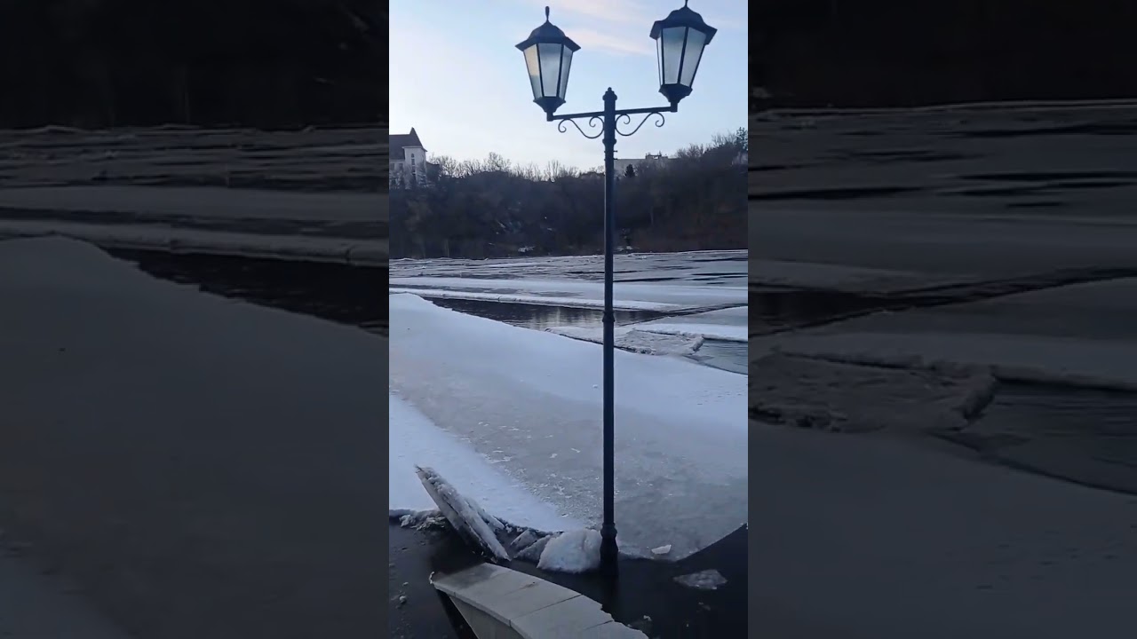 Орел, ока вышла из берегов, ледоход красота