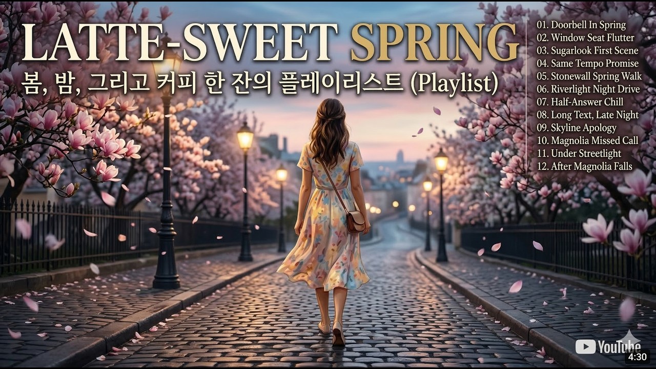 봄, 밤, 그리고 커피 한 잔의 플레이리스트 #SweetSpring #봄 #SpringVibe #AcousticPop #힐링음악 #출근길 #DoorbellInSpring 기분전환
