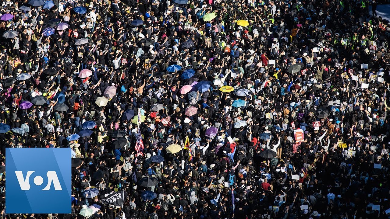 Thousands of Protesters Pack Hong Kong Streets to Mark Six Months of Anti-Government Movement