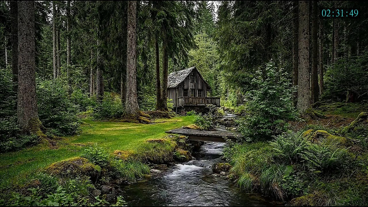 Gentle River at Night Sounds for Sleeping for Natural Sleep
