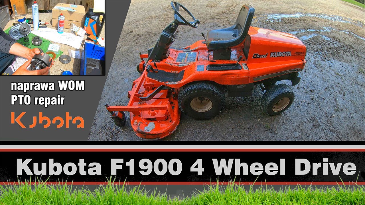Kubota F1900 4WD ВОМ сцепления ремонт ВОМ # 1