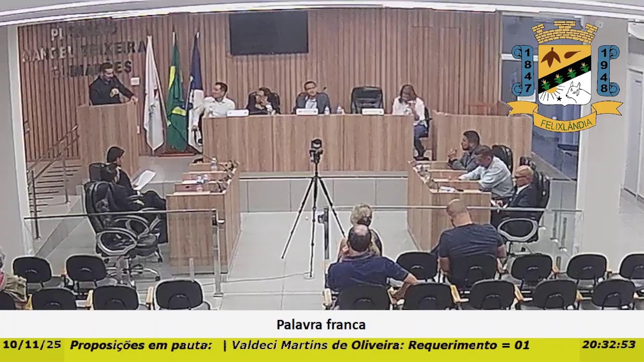 Reunião Ordinária (10/11/2025) Câmara Municipal de Felixlandia