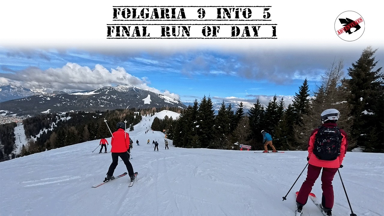 Folgaria piste 9 into 5 - Final run of day 1 ( battery died on 1B)