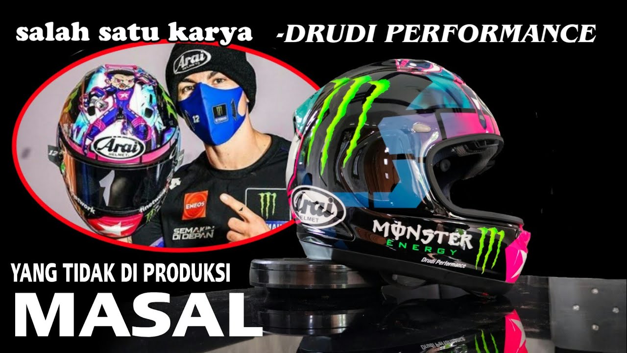 Repaint helm arai maveric vinales |karya DRUDI PERFORMANCE yang tidak di produksi masal