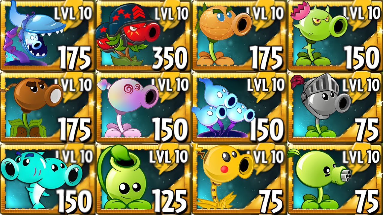 Every Pea Plant Power-Up! in Plants Vs Zombies 2