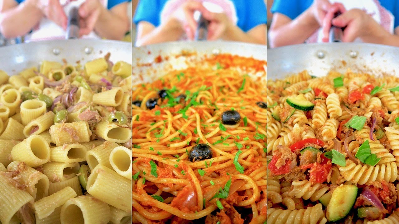 ПАСТА С ТУНЦОМ - Легкий рецепт в 3-х версиях - Легкий рецепт с тунцом и макаронами
