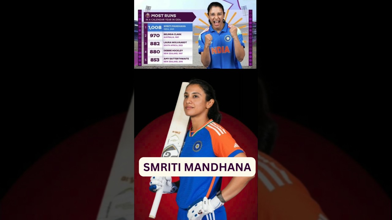 Smriti Mandhana ODI History Create first Woman #shortsvideo #viral #cricket #odiworldcup
