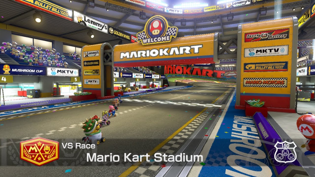 Mushroom Cup Backwards in Mario Kart 8 Deluxe
