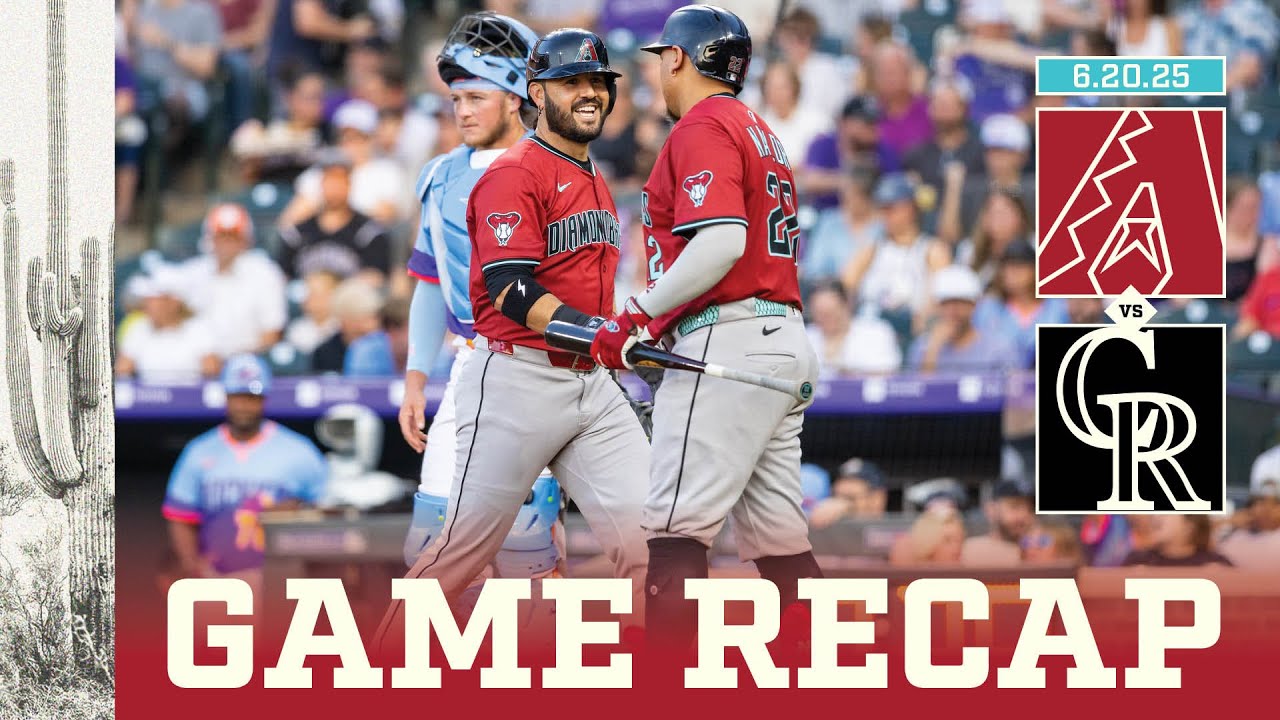 D-backs vs. Rockies Game Highlights (6/20/25) | MLB Highlights | Arizona Diamondbacks