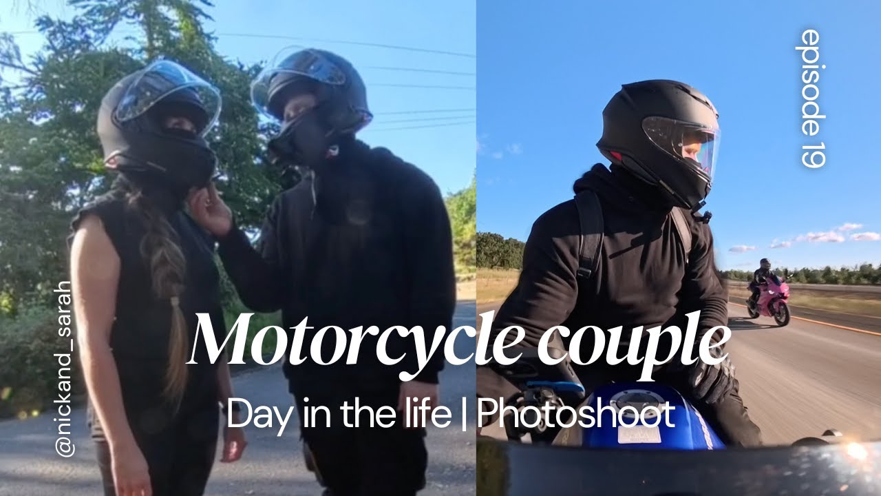 Cute motorcycle couple | Day in the life | Photoshoot ride | Come with us!