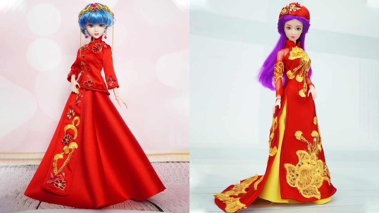 DIY Barbie Dresses | Making Easy Clothes for Barbies Dolls | Gown for Barbie