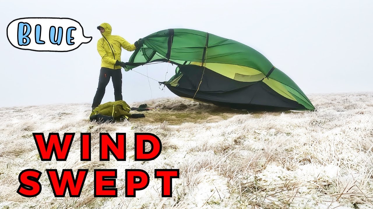 BLUE and 3 YOUTUBERS CAMPING - Cold, Wild and Windy - CRAG HILL Lake District UK