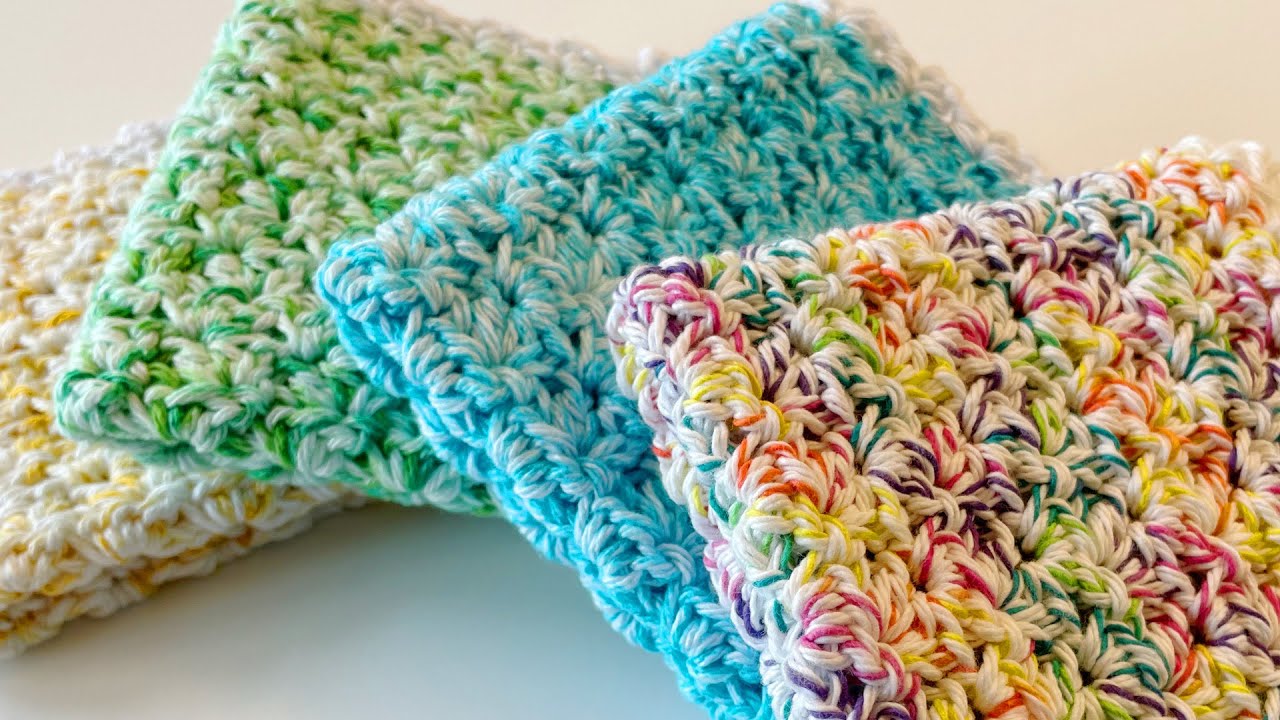 Super Easy Crochet Summertime Dishcloth Tutorial  #MakeitPremier