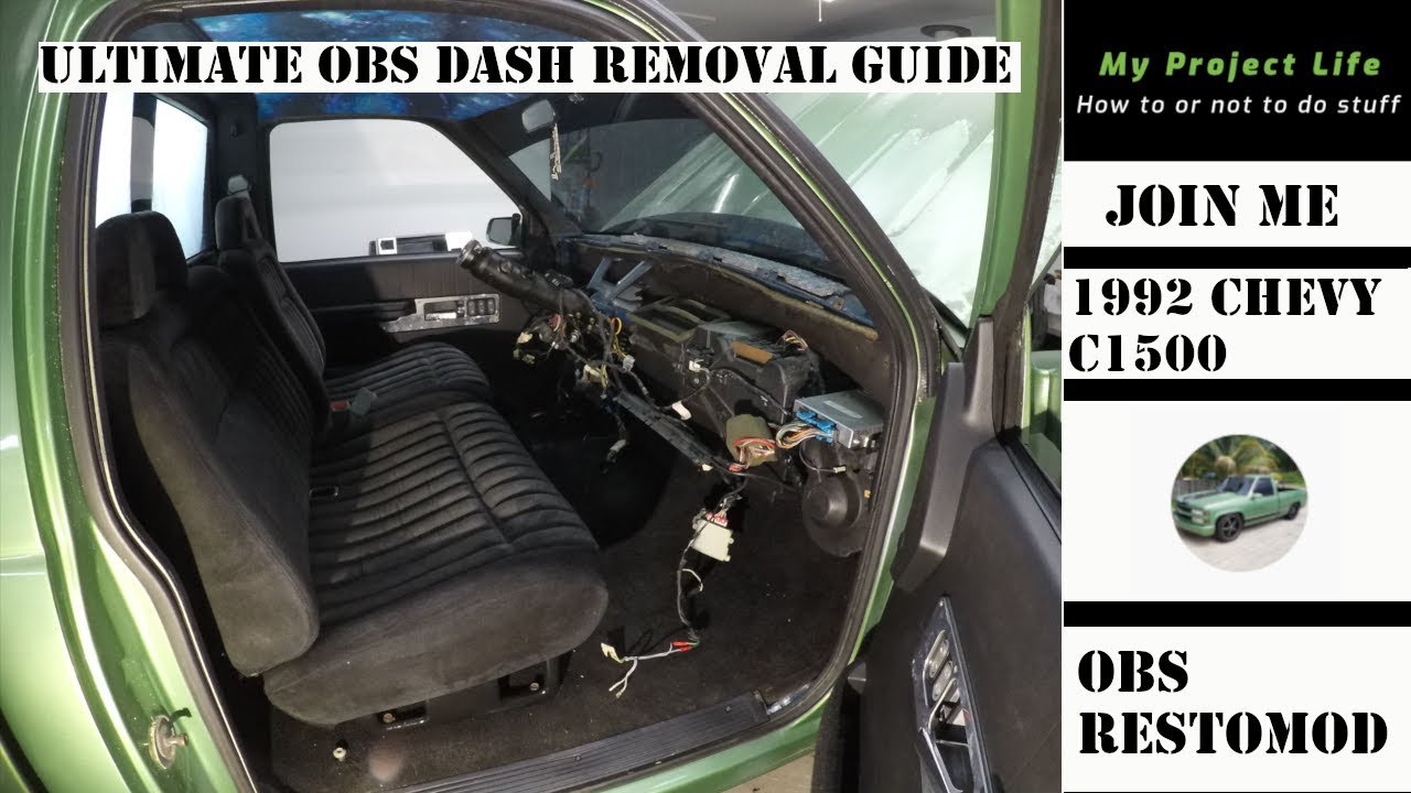 Ultimate 88 to 94 OBS Chevy Silverado truck dash removal guide
