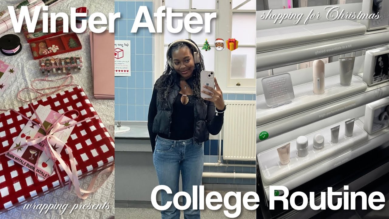 WINTER AFTER COLLEGE ROUTINE | buying Christmas presents & wrapping them and editing| VLOGMAS DAY 5