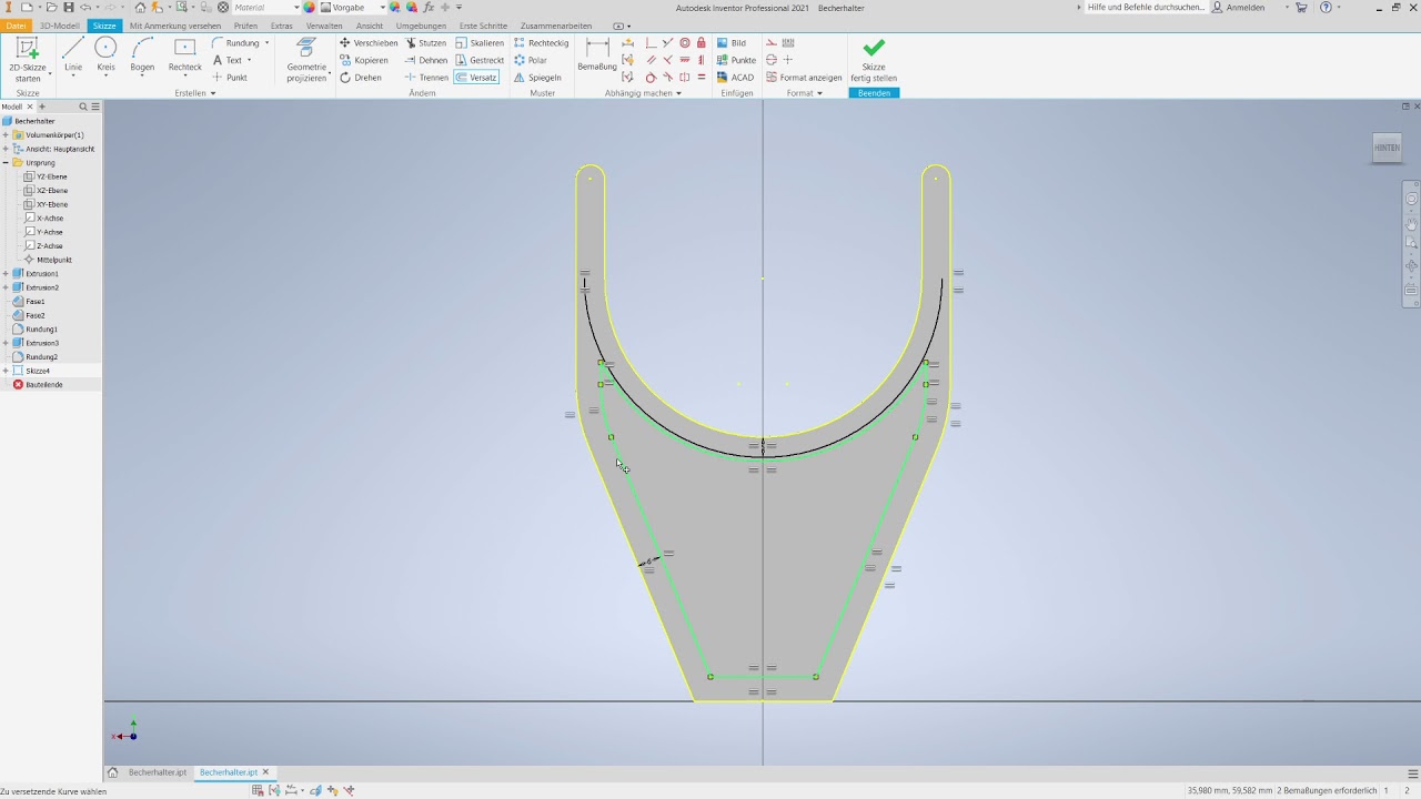 2.5. Becherhalter (Autodesk Inventor 2021)