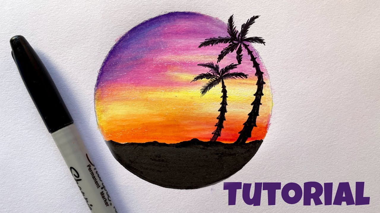 Sunset Color Pencil Tutorial