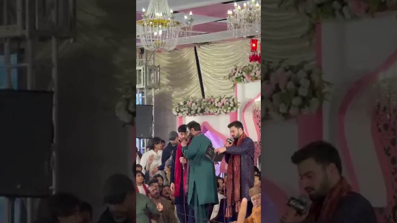 سید ندیم سرور جشن ولادت علی علیہ السلام 13 رجب پر کراچی المحسن بارگاہ میں قصیدہ پیش کرتے ھوئے ۔