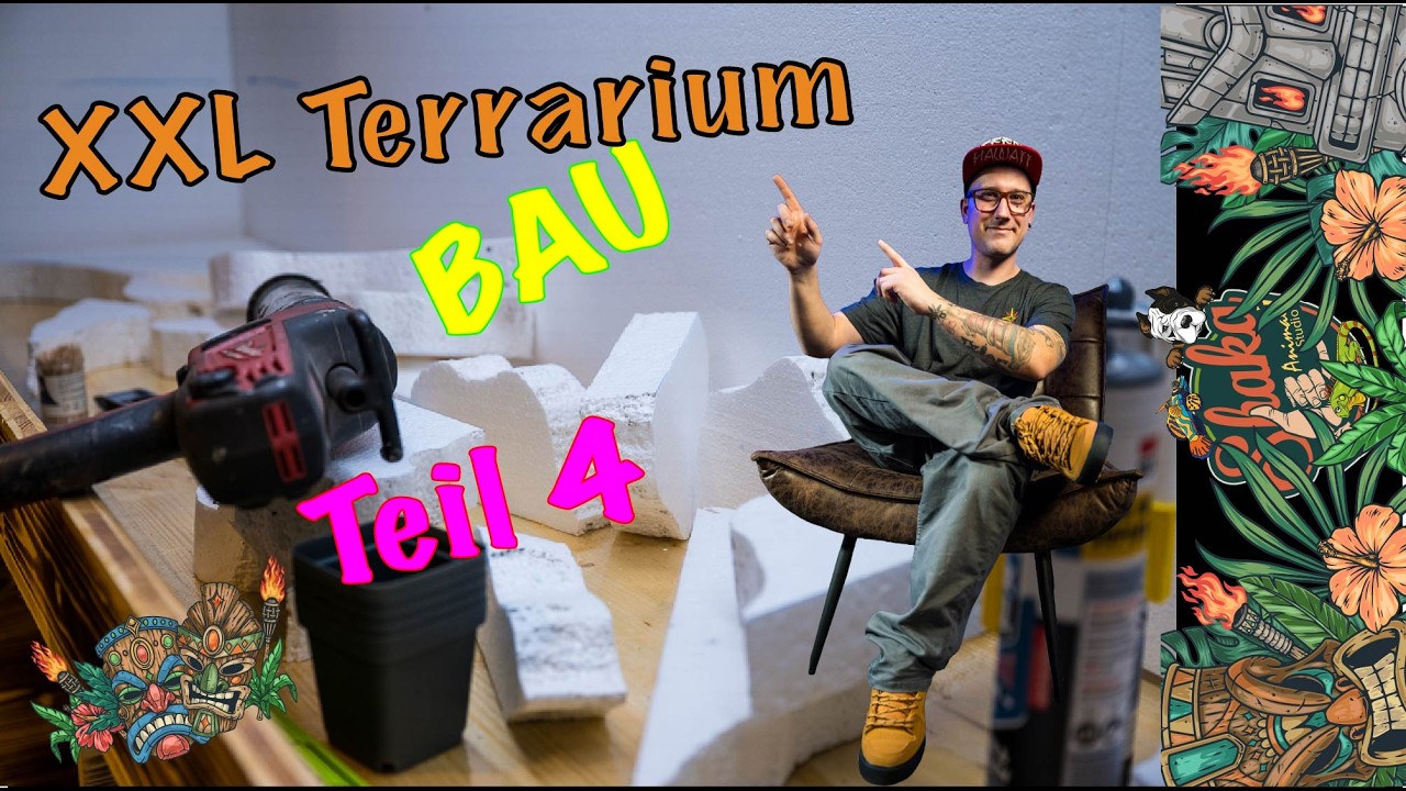 XXL Terrarium wir Veredeln die Rückwand Teil 4 | Wüstenterrarium für Bartagamen DIY