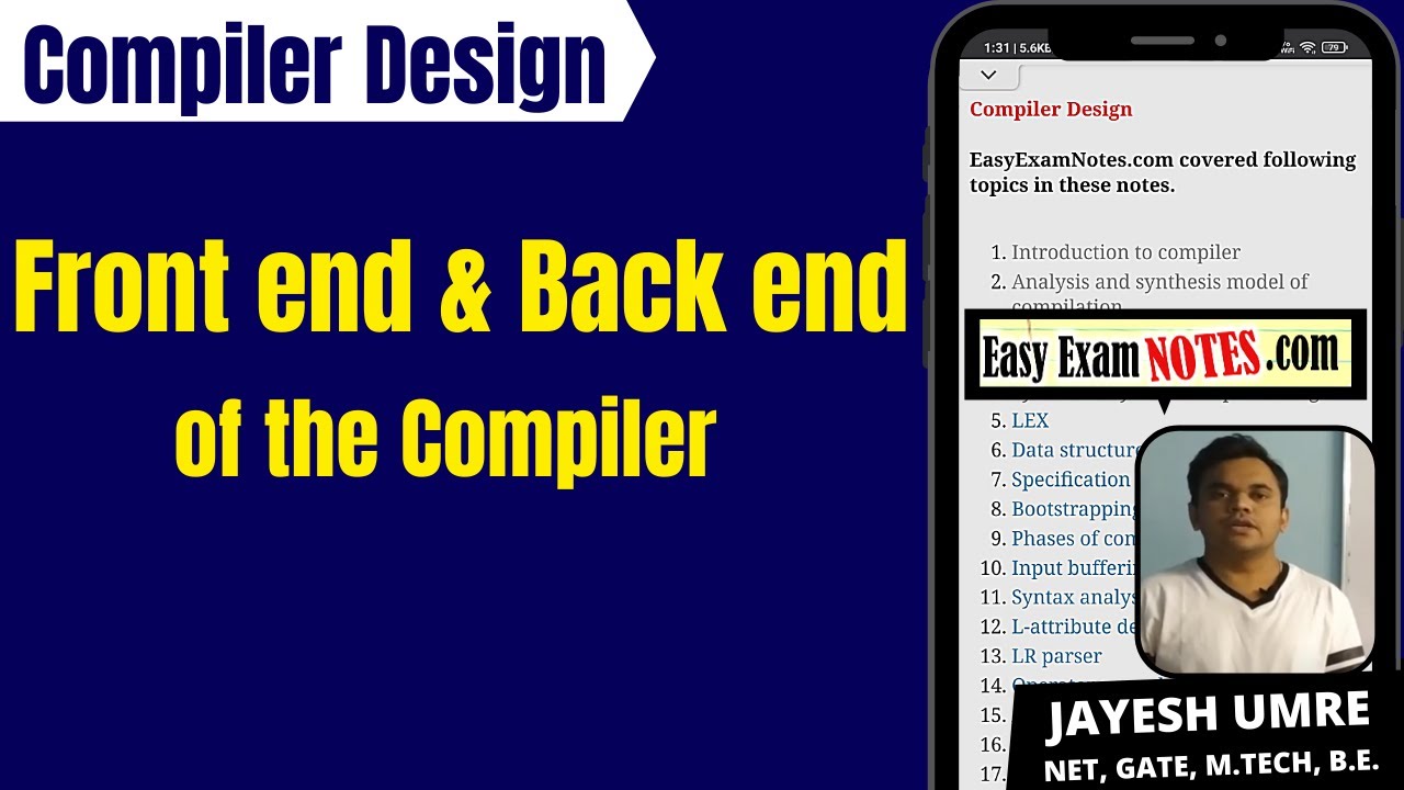Front end and back end of the compiler | Analysis, Synthesis, Tokens, Syntax, Semantic | Jayesh Umre