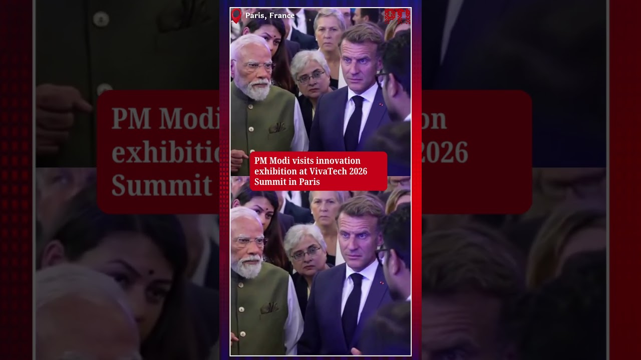 PM Modi visits innovation exhibition at VivaTech 2026 Summit in Paris