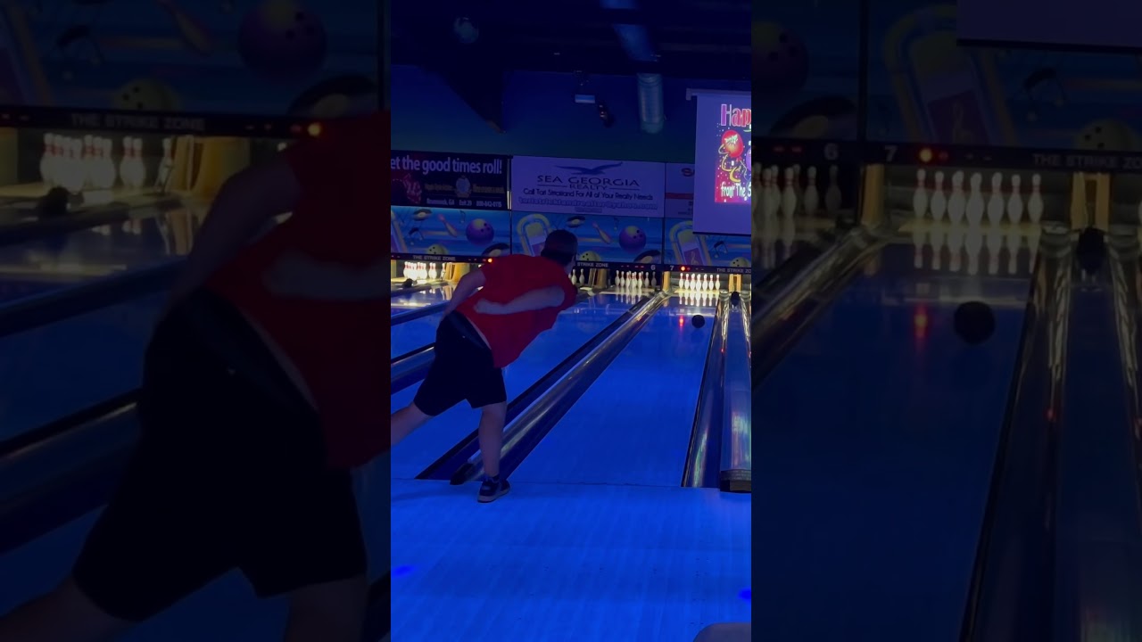 Messenger on the 10 pin! #bowling #strike #fun #messenger #lucky