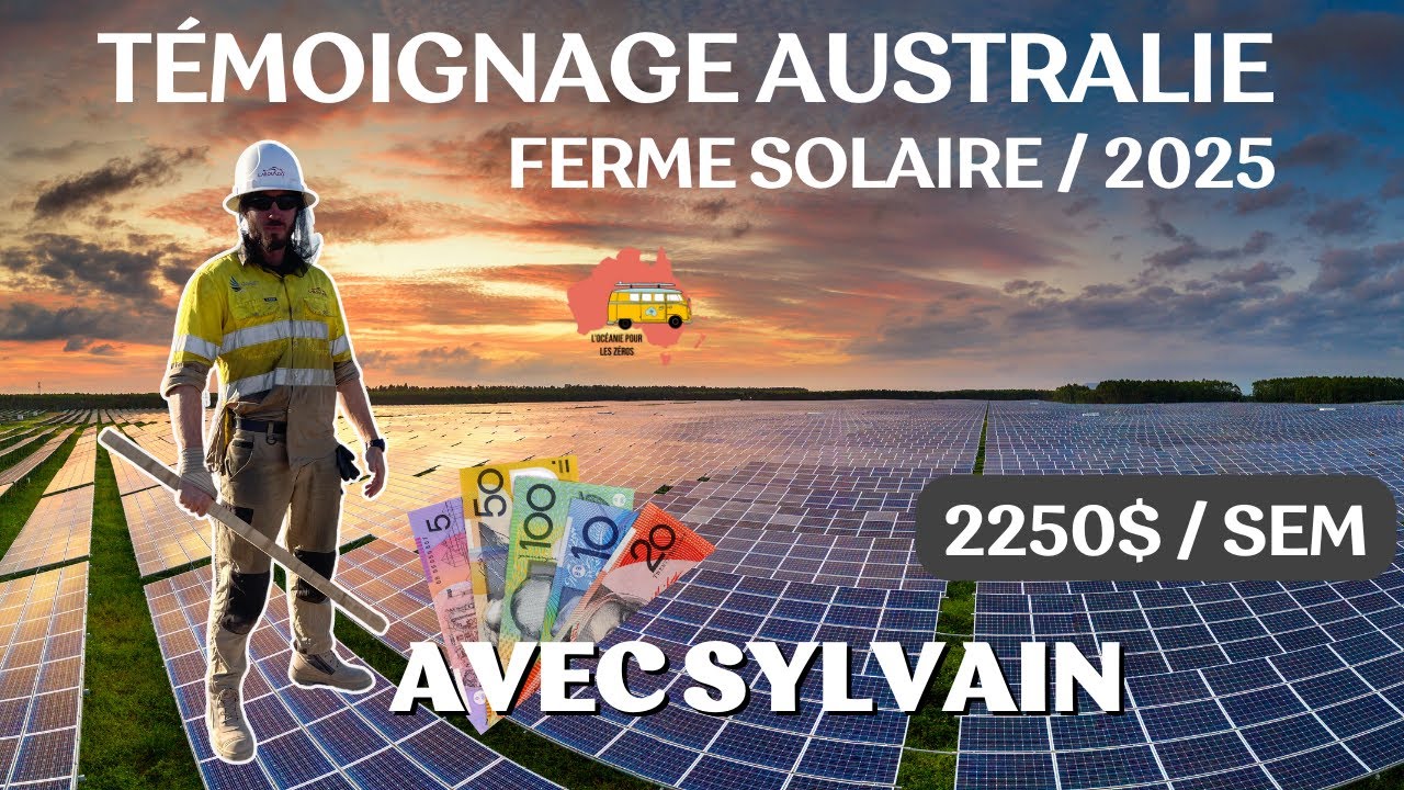 Travailler dans le solaire en Australie  (8 000 $/mois)
