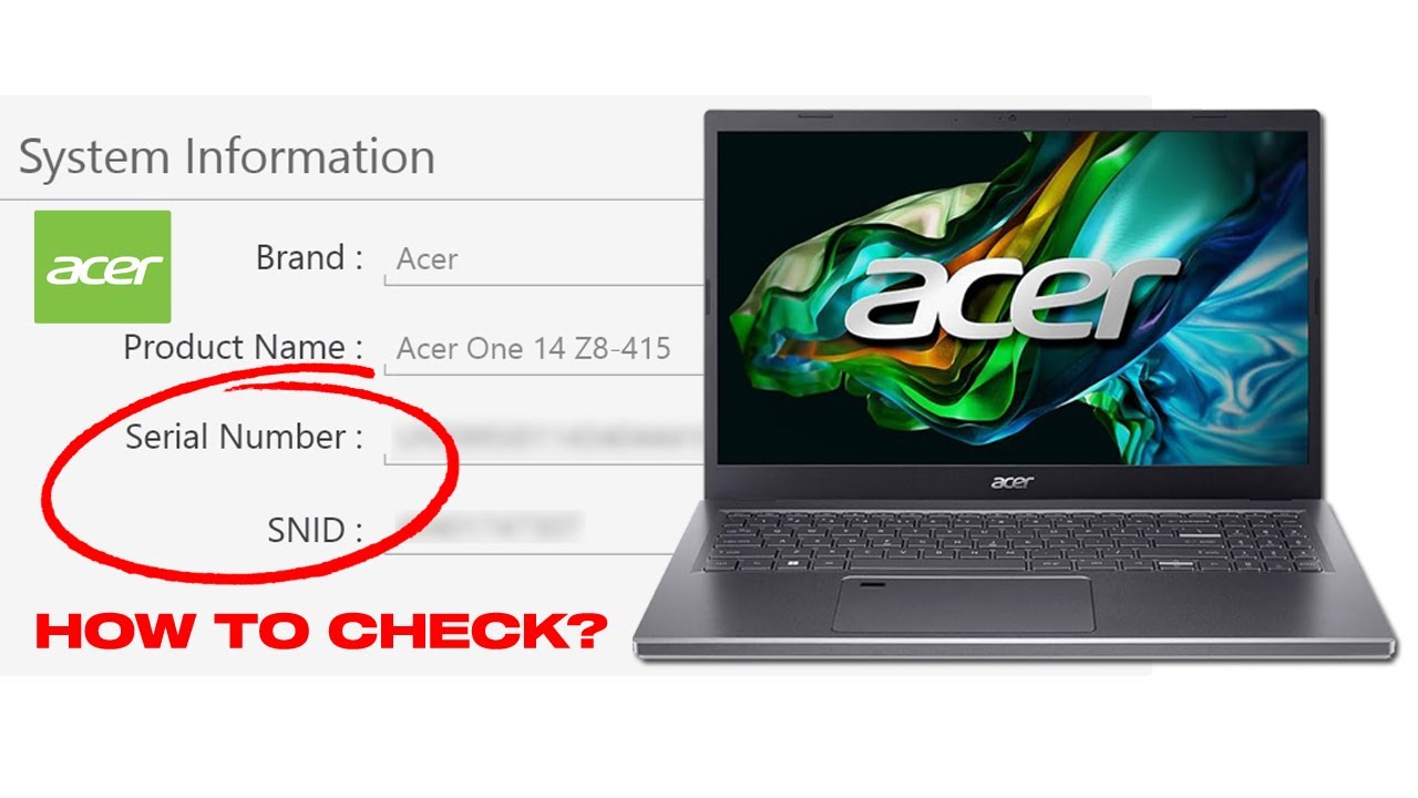 Как найти серийный номер ноутбука || Acer и другие бренды