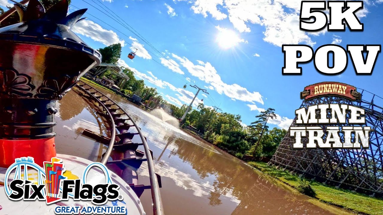 Runaway Mine Train Front Row POV [5K] | Six Flags Great Adventure 2022