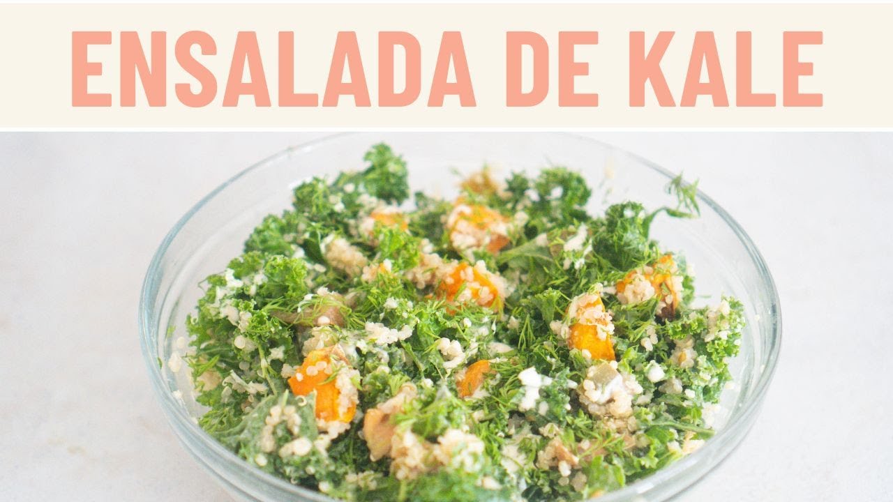 Ensalada de kale y quinoa - Saludable, Vegana y Sin Gluten
