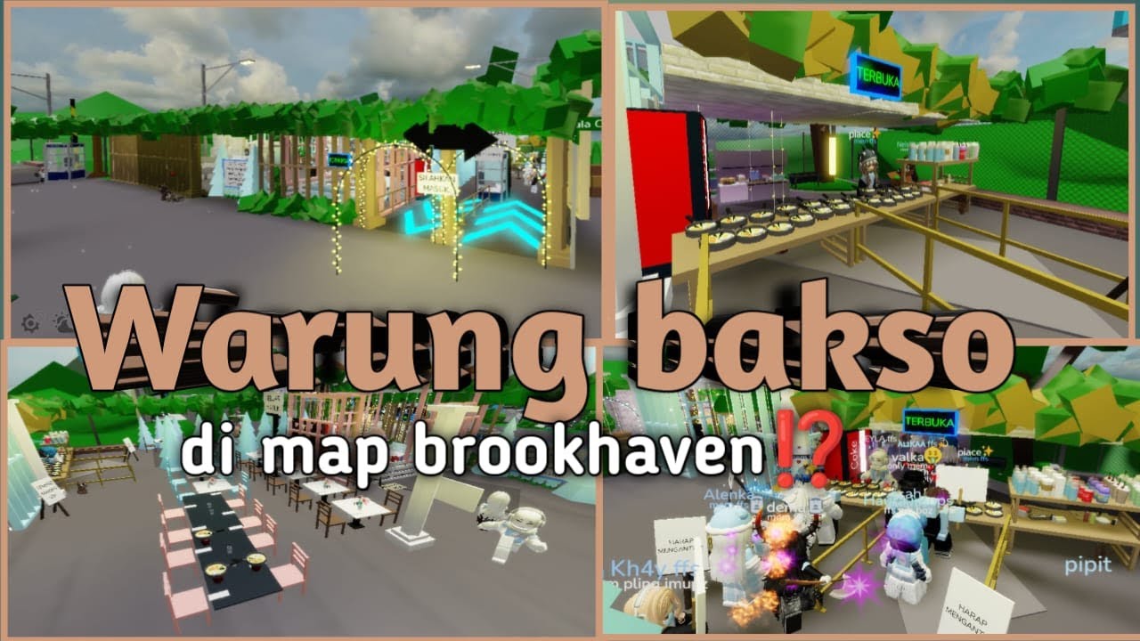 ADA WARUNG MAKAN BAKSO DI BROOKHAVEN 🍲😱 MEMBUAT BARENG SUBSCRIBER AKU 😻✨||roblox Indonesia 🇮🇩