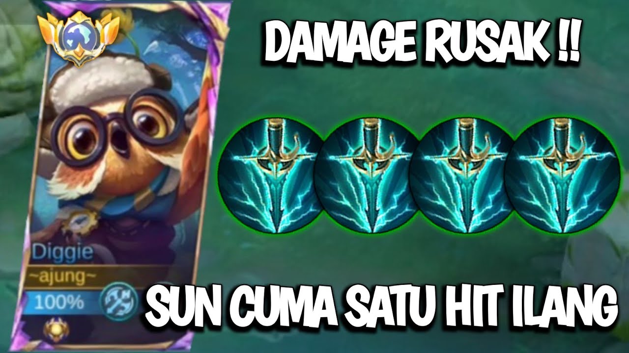 SUN GAK ADA HARGA DIRINYA MASA CUMA 1 HIT LANGSUNG HILANG‼️BUILD DIGGIE TERSAKIT 