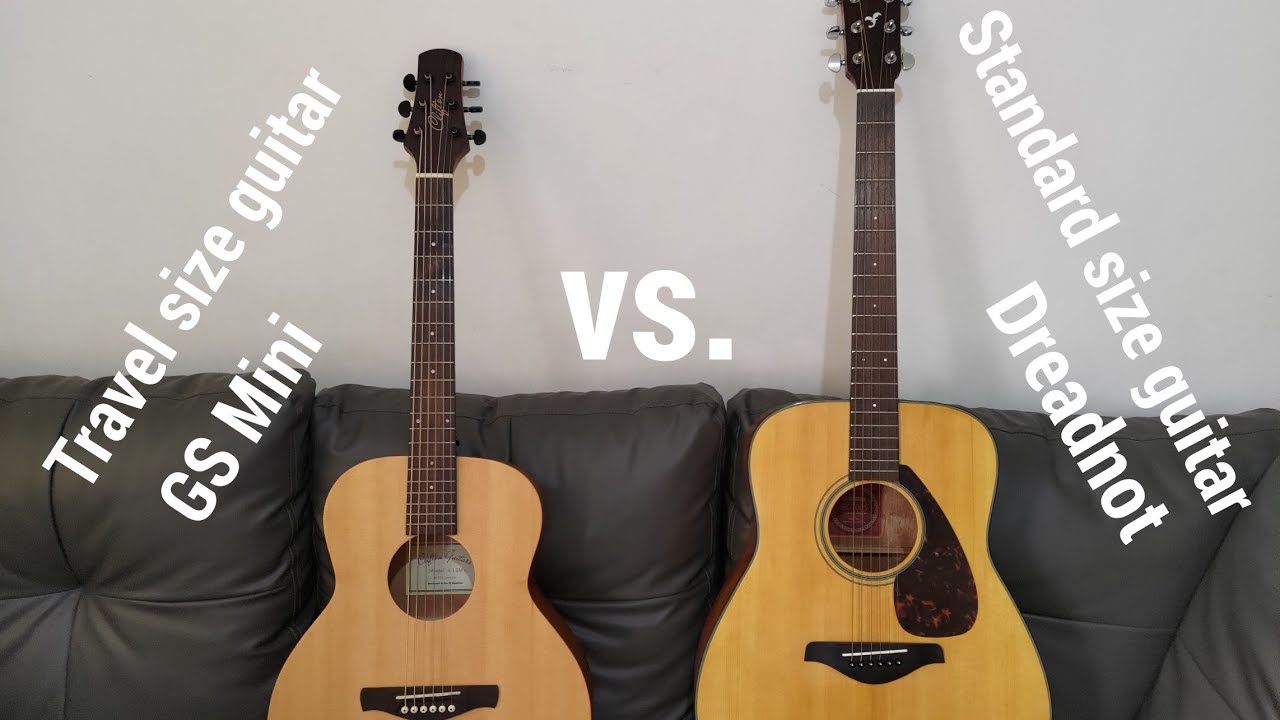 Standard Size Guitar vs. Travel Size Guitar | Yamaha FG700s | Clifton A1-GS Mini
