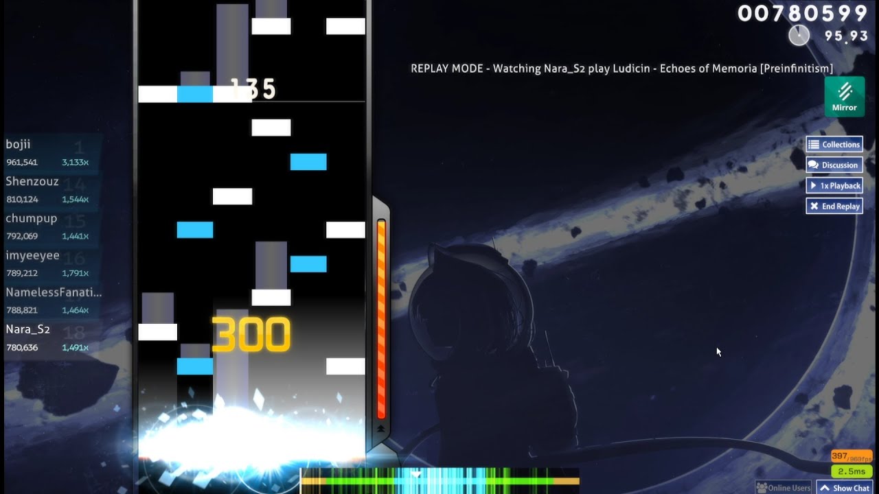 [Osu!Mania] ★8.84 Echoes of Memoria [Preinfinitism] 95.60%