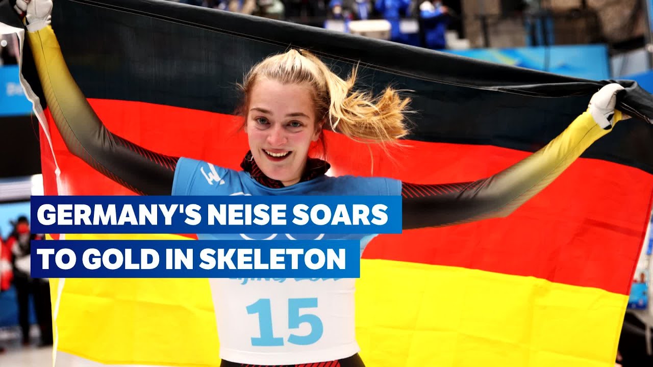 Neise wins gold at olympic debut | SKELETON  Beijing 2022 | Women's highlights