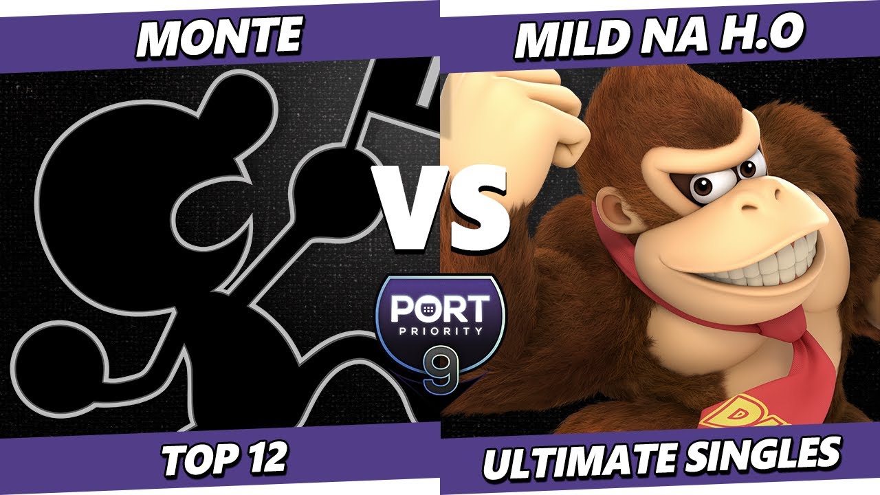 Port Priority 9 - Monte (Game & Watch) Vs. Mild Na H.O (Mii Brawler, Donkey Kong) Smash Ultimate