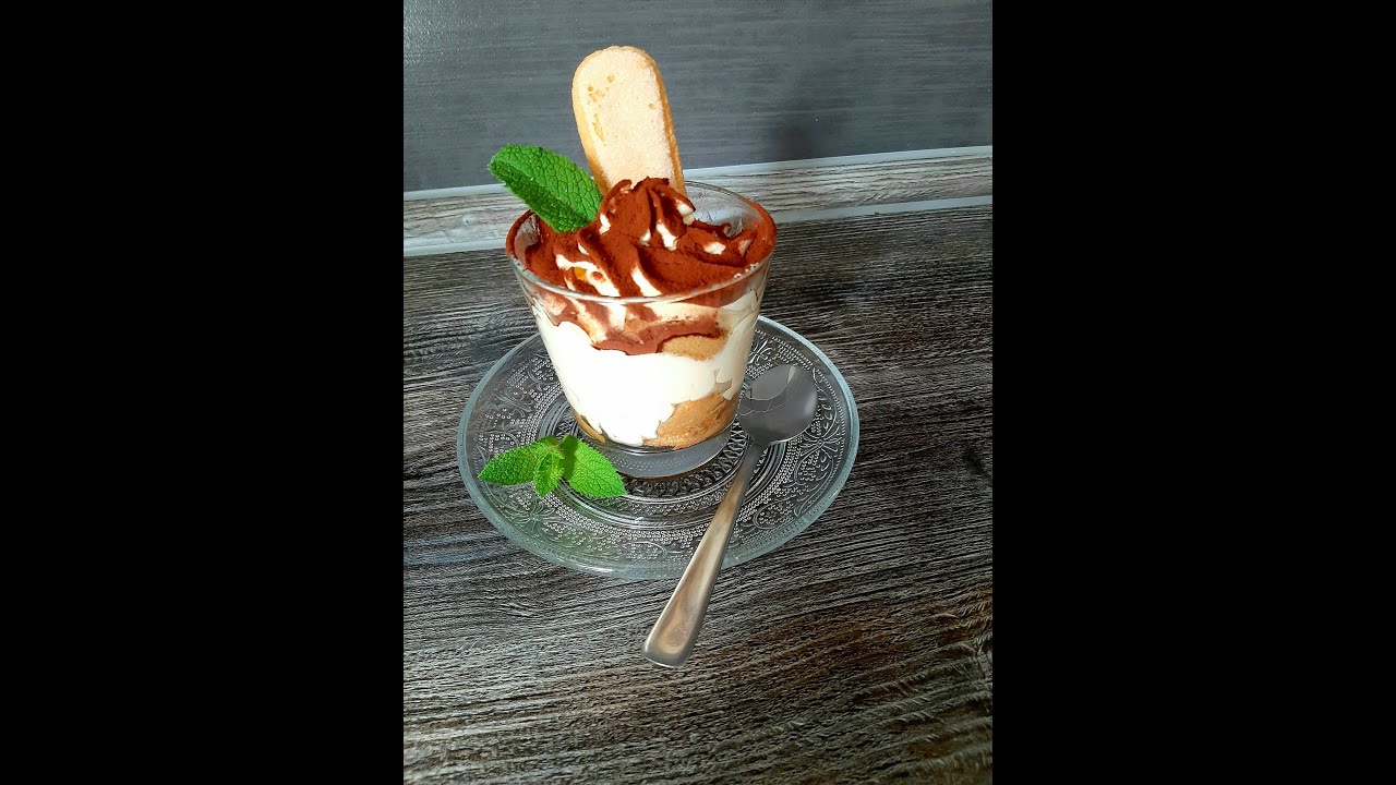 Deser włoski Tiramisu w pucharku #śląskagwara #mascarpone #kawa
