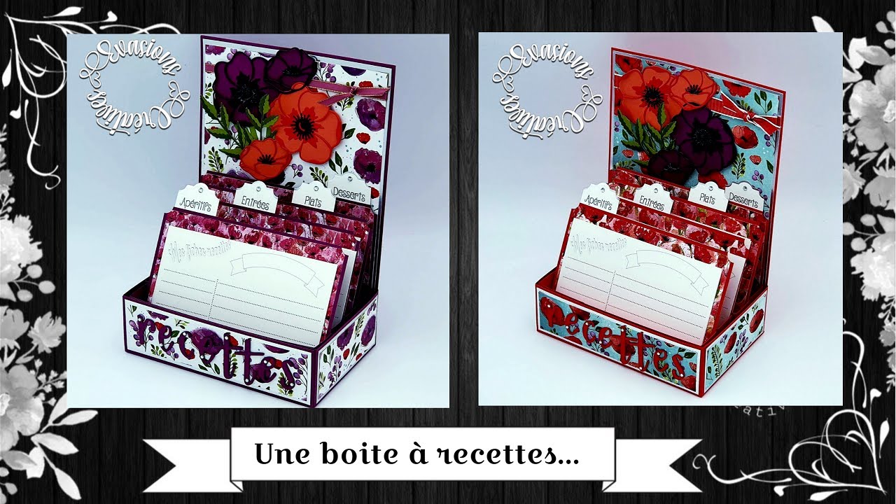 Tutoriel-Vidéo { Boite } Une boite à recettes par Évasions Créatives