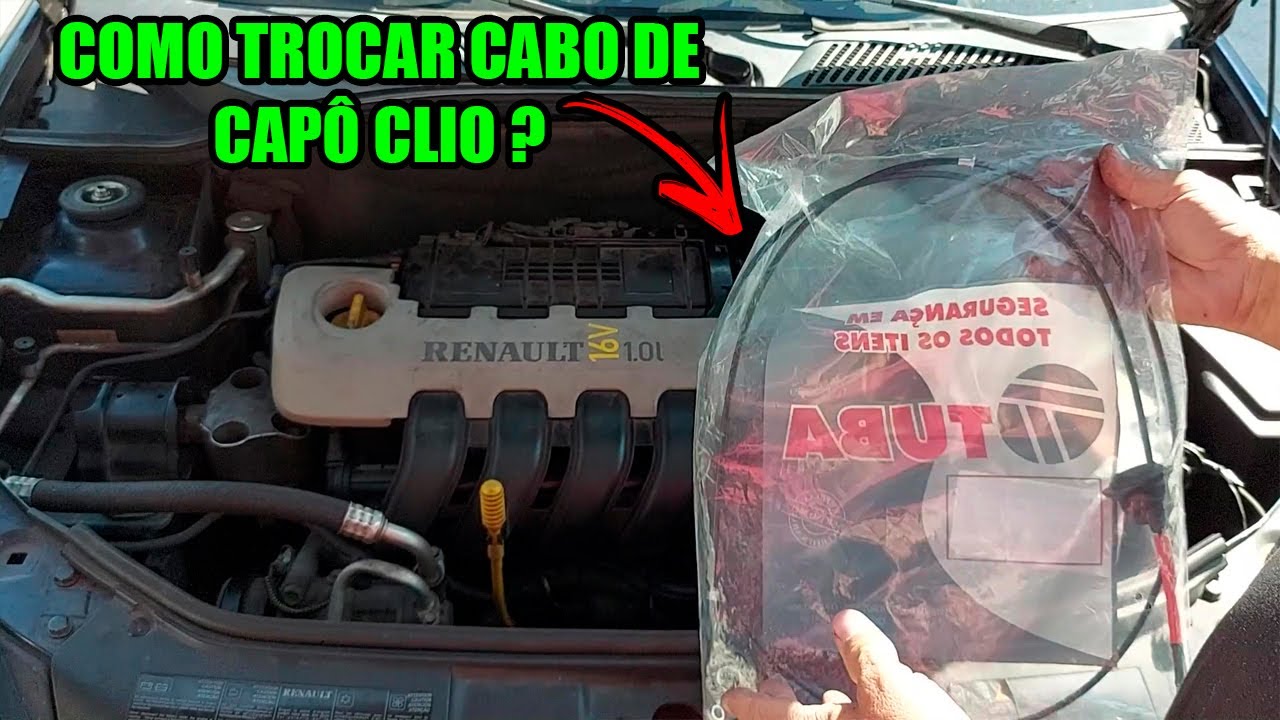 Como trocar cabo de capô Clio de forma Fácil e rápida  ? Faça Você mesmo em casa.