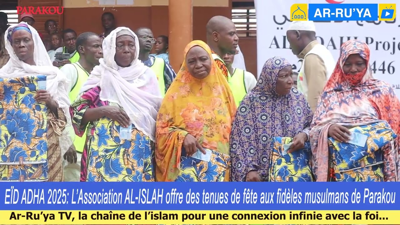 EID AL-ADHA 2025: L'association AL-ISLAH offre des tenues de fête aux fidèles musulmans de Parakou