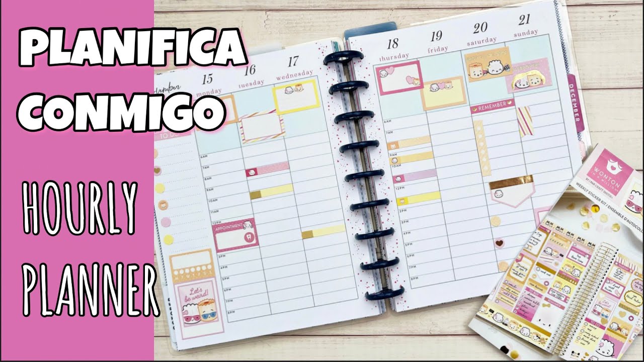 COMO USAR UNA AGENDA POR HORAS. HAPPY PLANNER