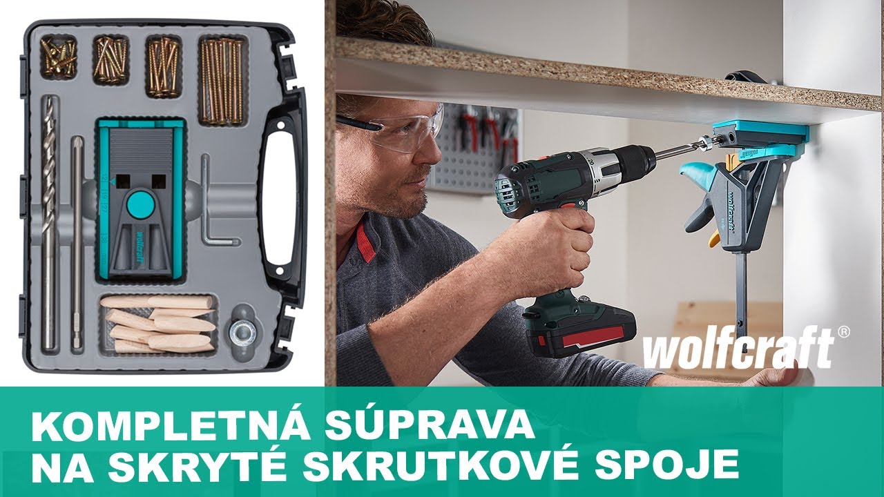 Vŕtacia šablóna na vŕtanie skrytých otvorov/vytváranie skrytých spojov | wolfcraft